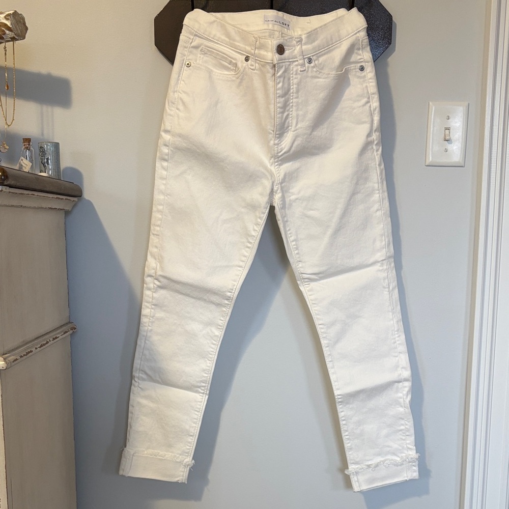 LOFT Cream Denim Pants